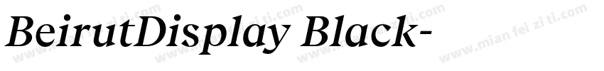BeirutDisplay Black字体转换